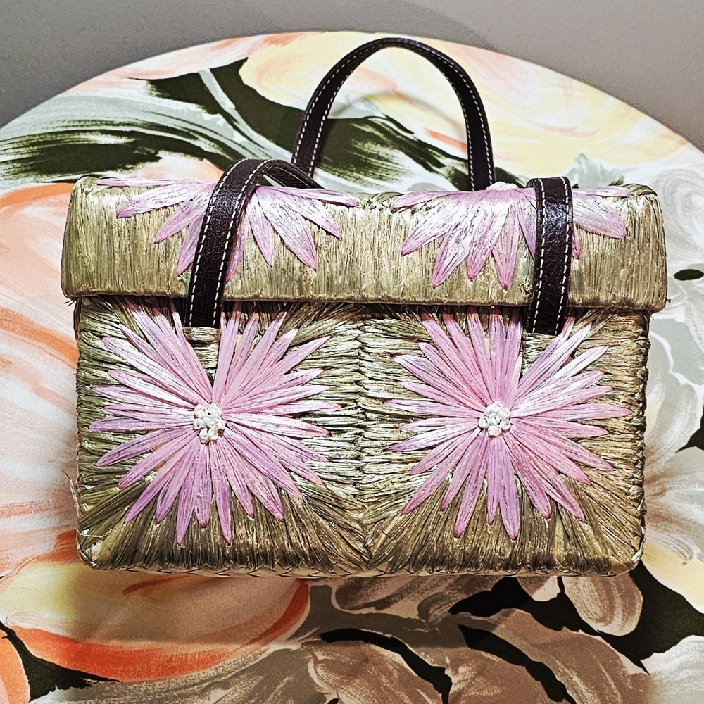 Kate Spade Vintage Cabo Raffia Handbag